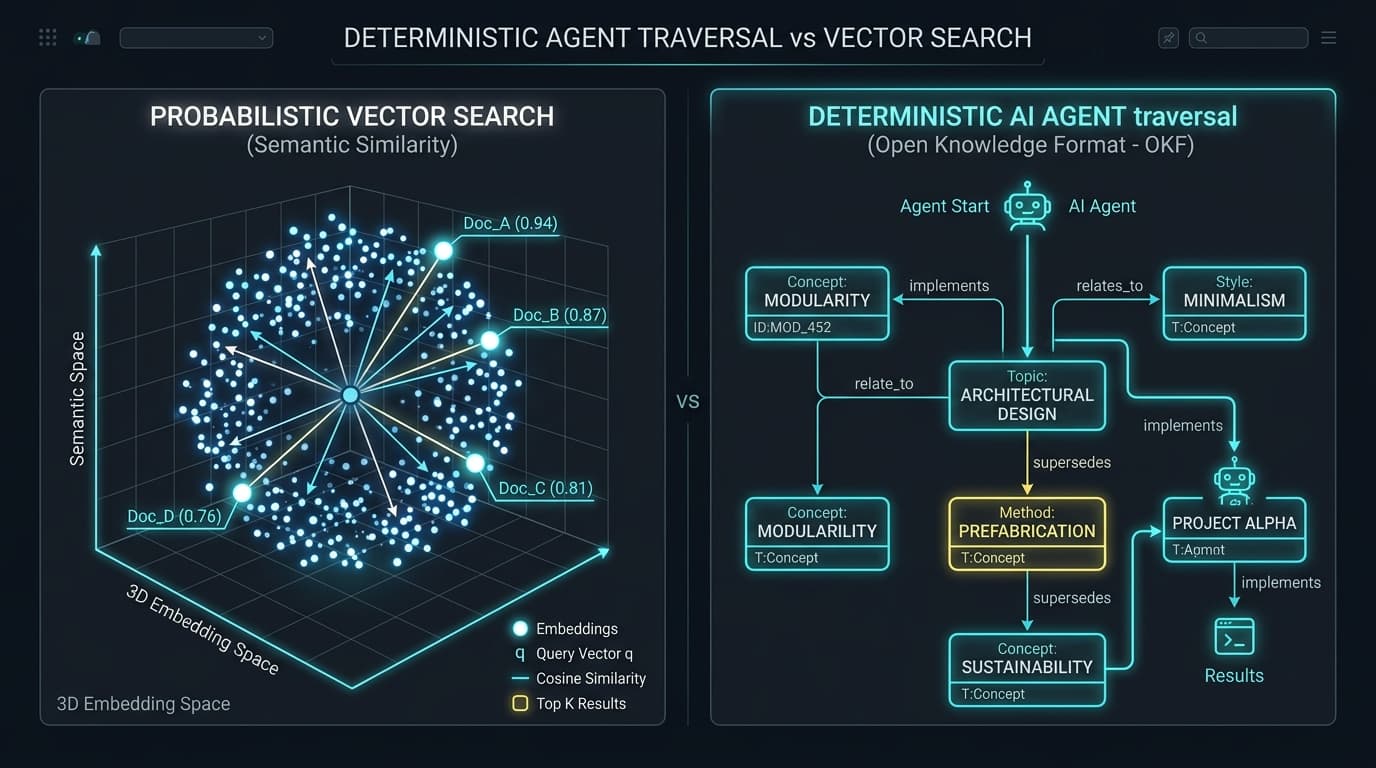 Deterministic Agent Traversal vs Vector Search in OKF
